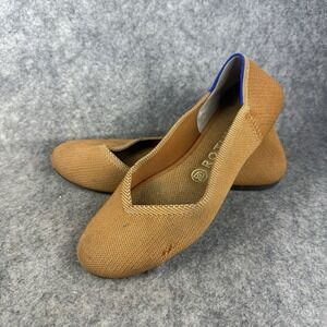 Rothy's Ballet Flats The Point Amber Textile Womens Size 8 Comfort Shoes‎